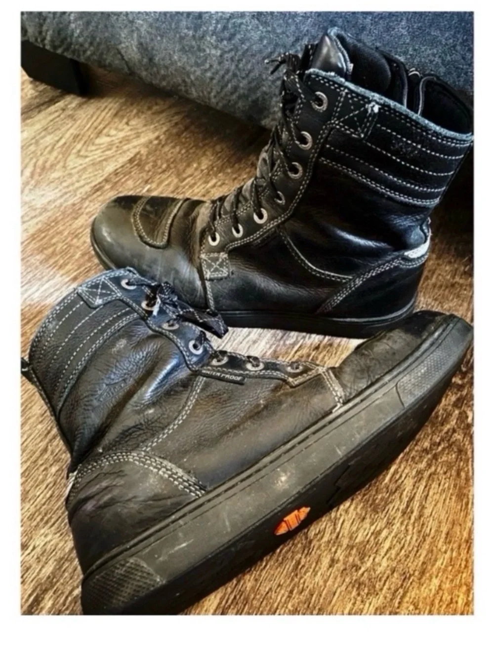 HARLEY DAVIDSON Men’s Black Moto Leather Boots Size 10. OBO!!!!